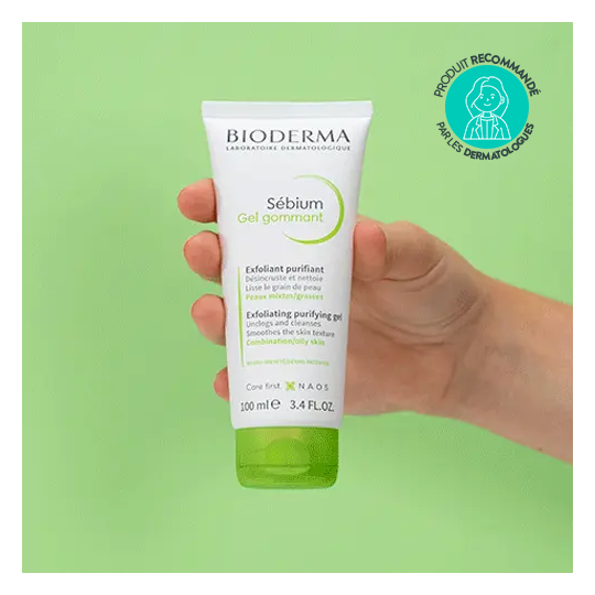 Bioderma Sébium Gel Gommant Exfoliant Purifiant Peaux Mixtes à Grasses 100 ml