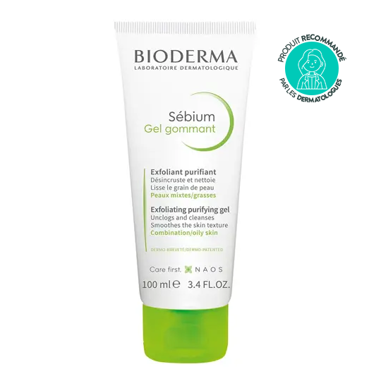 Bioderma Sébium Gel Gommant Exfoliant Purifiant Peaux Mixtes à Grasses 100 ml