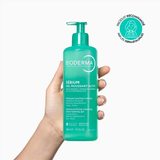 Bioderma Sébium Gel Moussant 400ml nettoyant peau grasse et imperfections