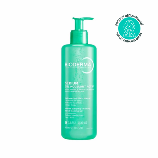 Bioderma Sébium Gel Moussant 400ml nettoyant peau grasse et imperfections