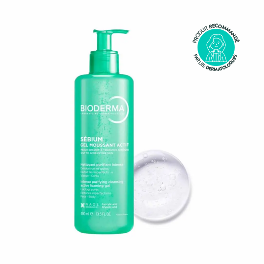 Bioderma Sébium Gel Moussant 400ml nettoyant peau grasse et imperfections