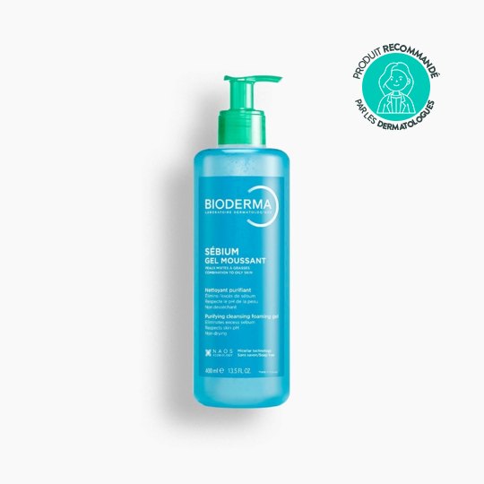Bioderma Sébium Gel Moussant 400ml nettoyant peau grasse et imperfections