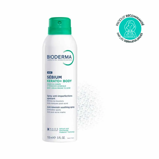 Bioderma Sébium Kerato+ Spray Anti-Imperfections 150ml corps acné