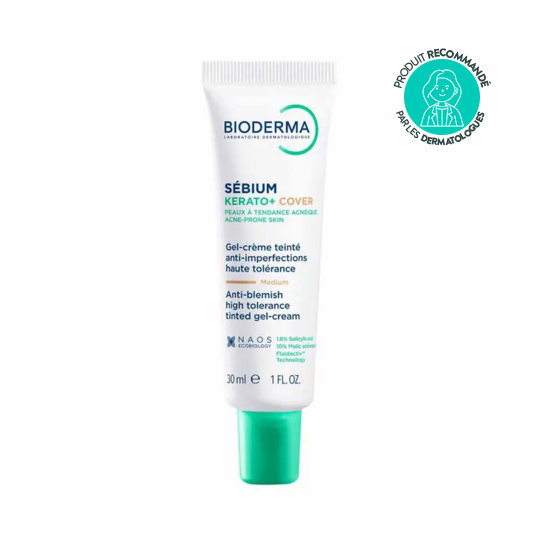Bioderma Sébium Kerato+ Cover Gel Crème Teintée Médium 30ml anti-imperfections