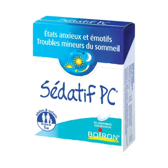 Boiron Sédatif PC Anxiété & Sommeil 90 comprimés – Médicament homéopathique contre le stress et les troubles du sommeil