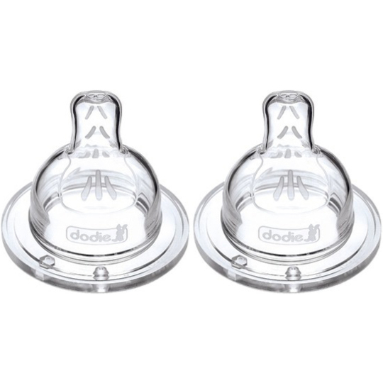 SENSATION+ - 2 Vitesses Tétines 0-6 mois Silicone Col Large Débit Moyen - Lot de 2 tétines