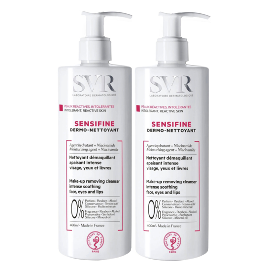 SENSIFINE - Dermo Nettoyant Hydratant Apaisant Visage - Lot 2 x 400 ml
