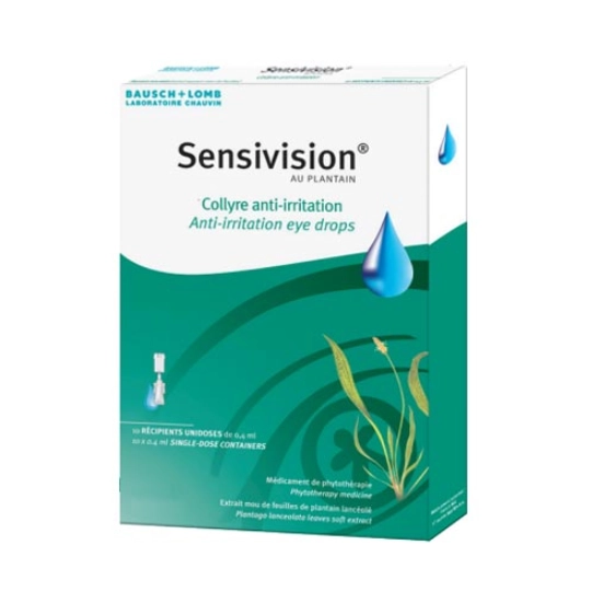 Sensivision Collyre Anti-Irritation 10 unidoses  Solution apaisante pour yeux sensibles