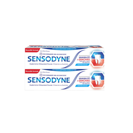 Sensodyne Sensibilité & Gencives - Dentifrice double action lot de 2 x 75 ml
