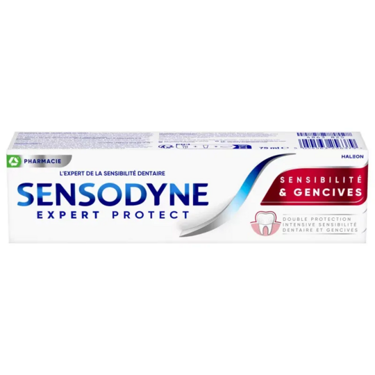 Sensodyne Expert Protect sensibilité et gencives 75 ml – dentifrice dents sensibles
