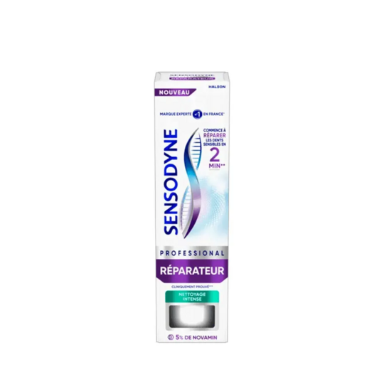 Sensodyne Dentifrice Professional Réparateur Nettoyage Intense 75 ml soin dents sensibles & réparation