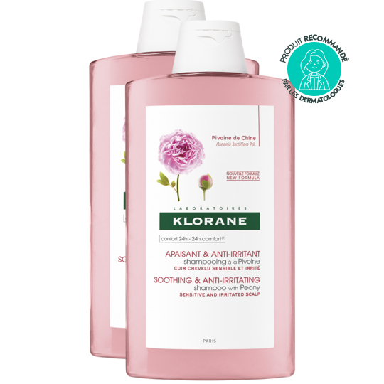 Shampooing à la Pivoine  BIO Apaisant & Anti-Irritant - Lot de 2 x 400 ml