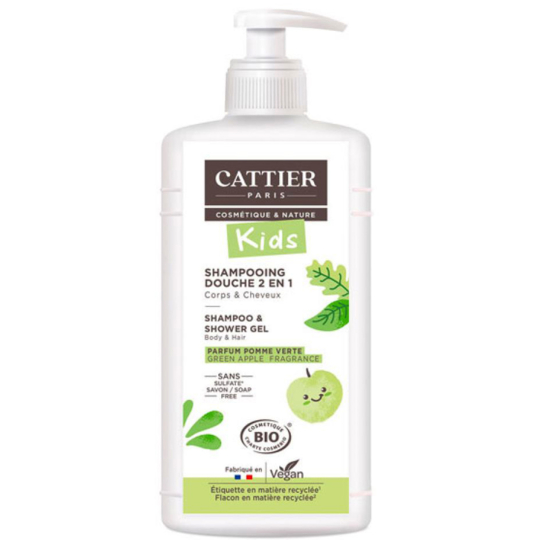 Shampooing Kids Douche 2 en 1 Bio - Pomme Verte - 500 ml