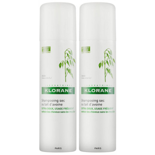 Shampooing Sec au Lait d'Avoine Extra-Doux Spray - Lot de 2 x 150 ml
