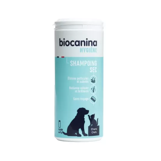 Biocanina Hygiène Shampooing Sec Chien et Chat 75 g – Nettoyage sans eau