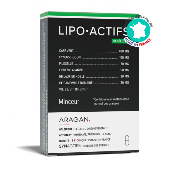 LipoActifs Minceur Aragan 30 gélules - Gestion du poids et métabolisme des graisses