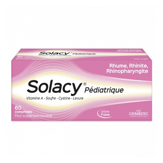 Solacy Pédiatrique 60 comprimés – Médicament pour renforcer les défenses immunitaires de l’enfant