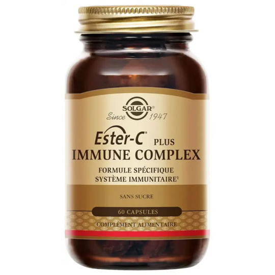 Solgar Ester-C Plus complexe immunitaire 60 capsules — soutien défenses naturelles