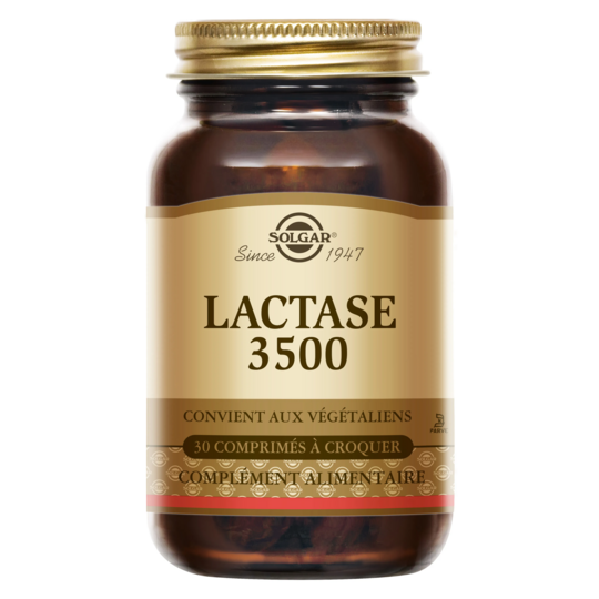 Solgar Lactase 30 comprimés à croquer — digestion du lactose