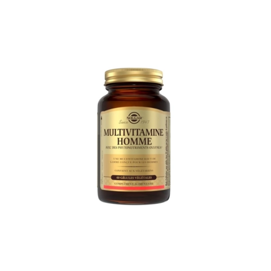 Solgar Multivitamine homme 60 gélules – énergie, immunité et vitalité masculine