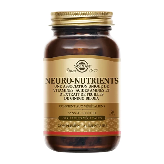 Solgar Neuro-Nutrients 60 gélules - Concentration, mémoire et équilibre nerveux