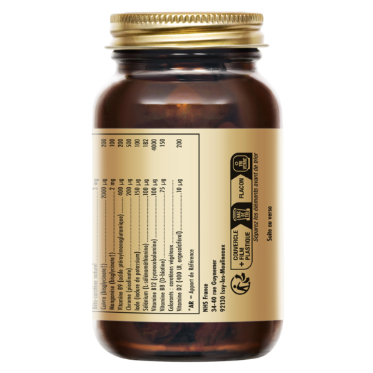 Solgar VM-Prime 60 comprimés — multivitamines seniors 50 plus vitalité