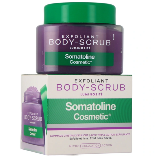 Somatoline Cosmetic gommage corps luminosité 350g – soin exfoliant triple action