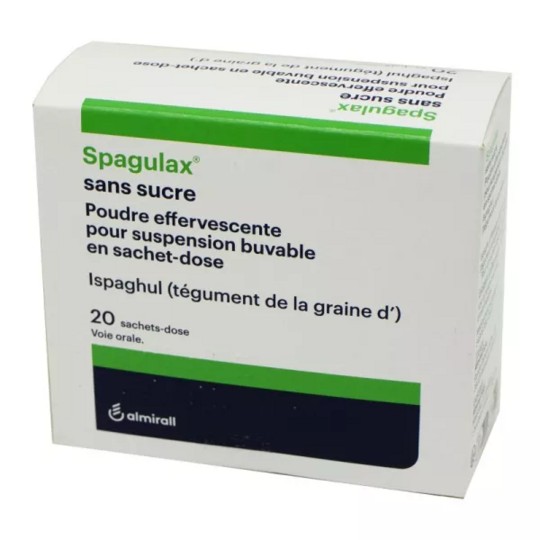 Spagulax Constipation 20 sachets-dose – Médicament laxatif de lest à base de graines d’ispaghul