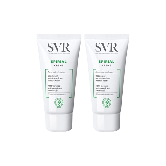 SVR Spirial Crème Déodorante  Anti-Transpirant Intense 48H 2 x 50 ml