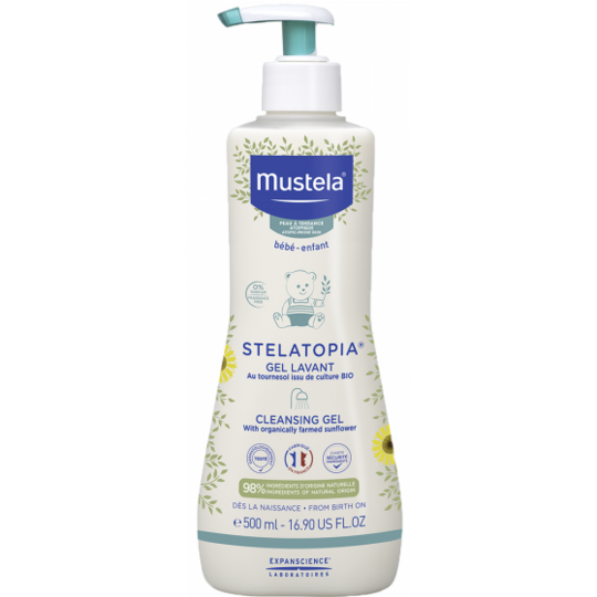 STELATOPIA - Gel Lavant Bébé - au Tournesol Bio - 500 ml