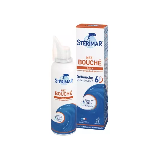 Stérimar Nez Bouché Spray Hypertonique cuivre et eau de mer 50 ml