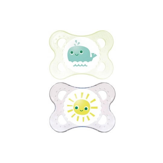 Sucette 0-6 mois Silicone Animaux Motifs Aléatoires - Lot de 2 sucettes