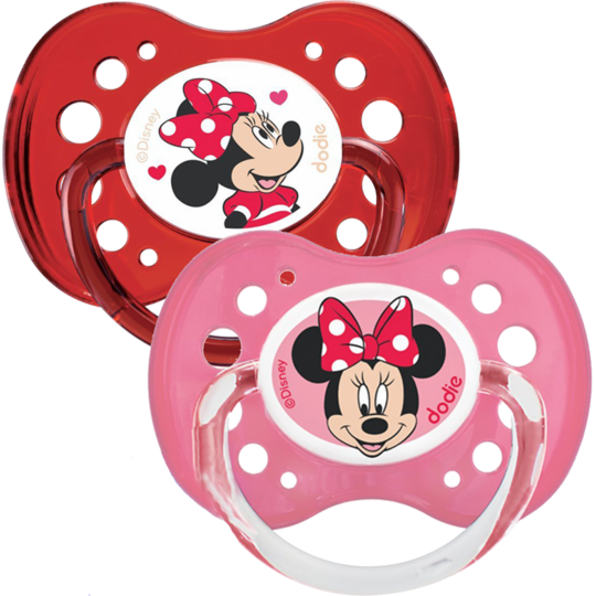 Sucette + 18 mois Silicone Anatomique N°A66 Disney Motifs Aléatoires - lot de 2