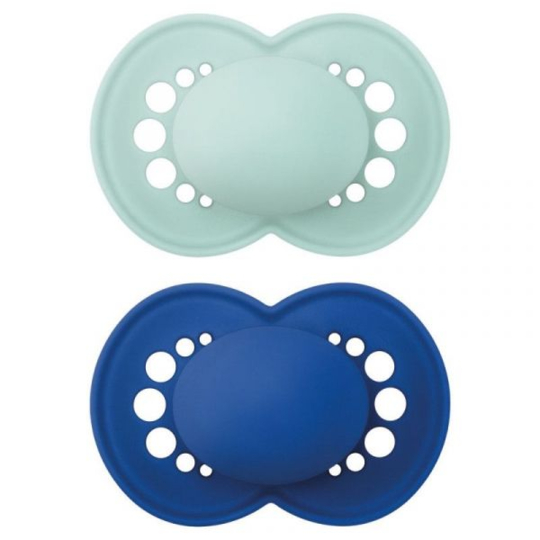 Sucette + 18 mois Silicone Original Couleur de la Nature Uni mat aléatoire - lot de 2