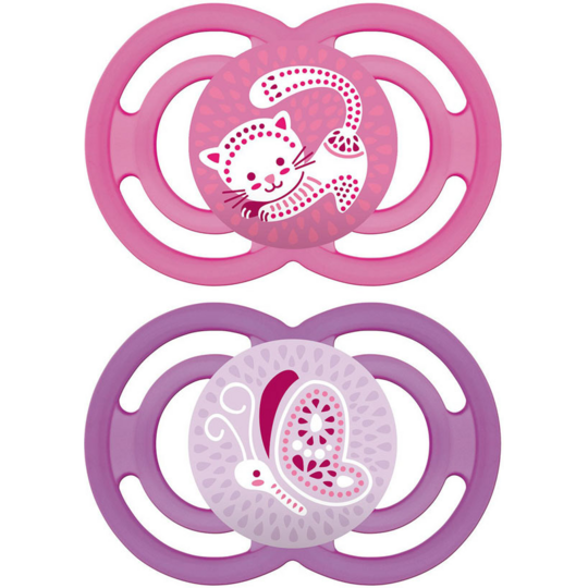 Sucette + 6 mois Silicone Perfect Motifs Aléatoires - Lot de 2 sucettes 