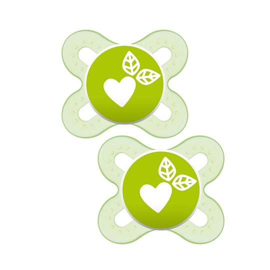 Sucettes Prématurés 0 à 2 mois Silicone Motifs Aléatoires - Lot de 2 sucettes