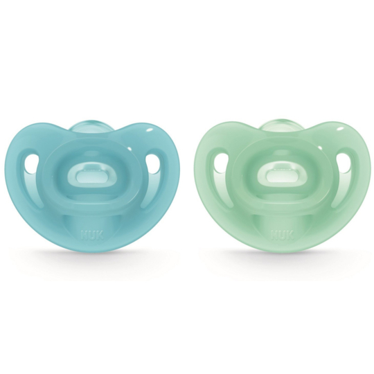 Sucettes Silicone Sensitive Garçon 6-18 mois - Lot de 2 sucettes