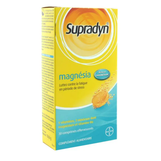 Supradyn Magnésia 30 comprimés effervescents – anti-fatigue & stress