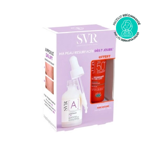 SVR [A] Ampoule Lift 30 ml + Sun Secure Blur SPF50+ 15 ml offerts – soin antirides + protection solaire haute performance