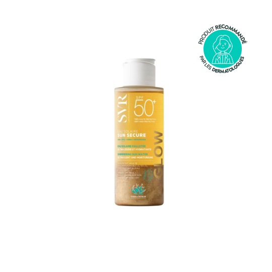 SVR Sun Secure Eau solaire Glow SPF50+ 100 ml – pailletée visage et corps