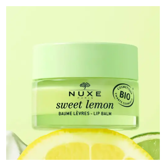 Nuxe Baume Lèvres Bio au parfum Citron Meringue 15 g