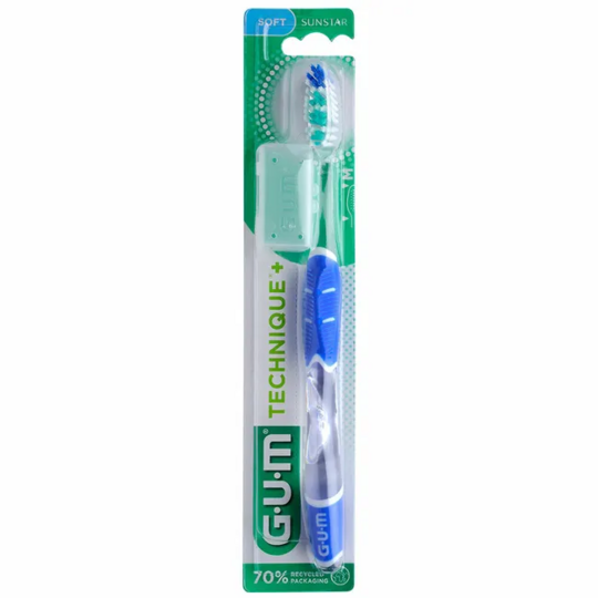 GUM Technique+ Brosse à Dents Médium Compacte 493 Adultes