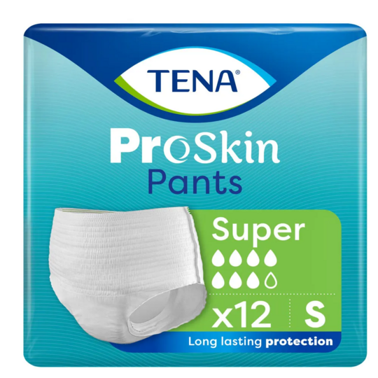 Tena ProSkin Super Pants culotte absorbante fuites modérées à fortes taille S 65-85 cm — paquet de 12