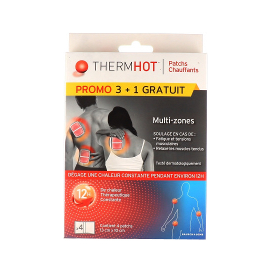 THERM HOT - Patchs Chauffants Multi-zones - Lot de 3 + 1 Gratuit