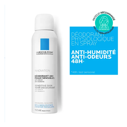 La Roche-Posay Déodorant Physiologique Spray 48H Lot de 2 x 150ml