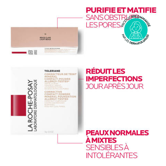 La Roche-Posay Toleriane Teint Correcteur Compact Minéral Beige Clair 9,5g