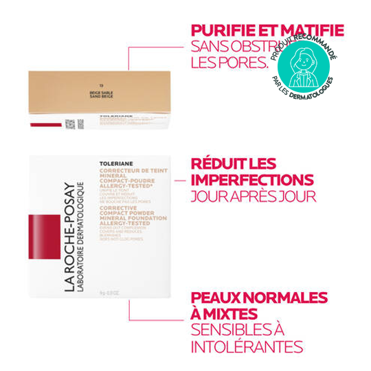 La Roche-Posay Toleriane Teint Correcteur Compact Minéral Beige Sable 9,5g