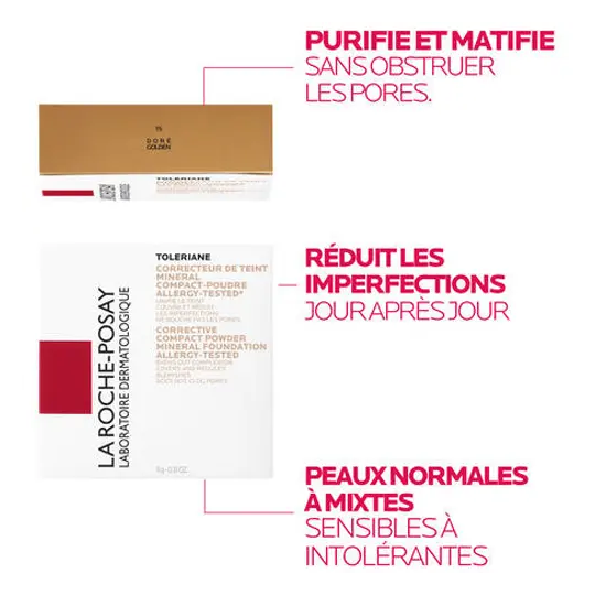 La Roche-Posay Toleriane Teint Correcteur Compact Minéral Doré 9,5g