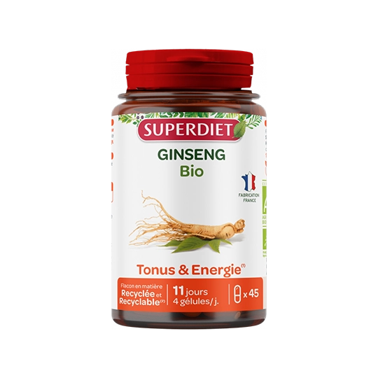 Superdiet Ginseng BIO Tonus & énergie 45 Gélules
