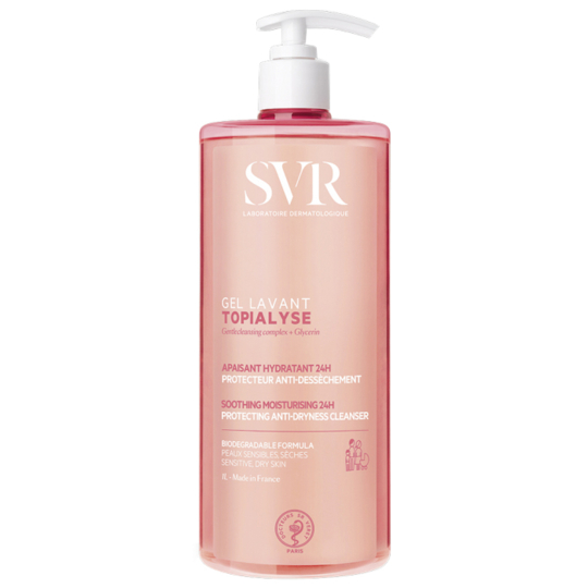 TOPIALYSE - Gel Lavant Nettoyant Doux Protecteur Anti-Dessèchement - 1 litre